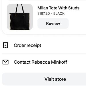 Rebecca Minkoff Black Studded Milan Tote